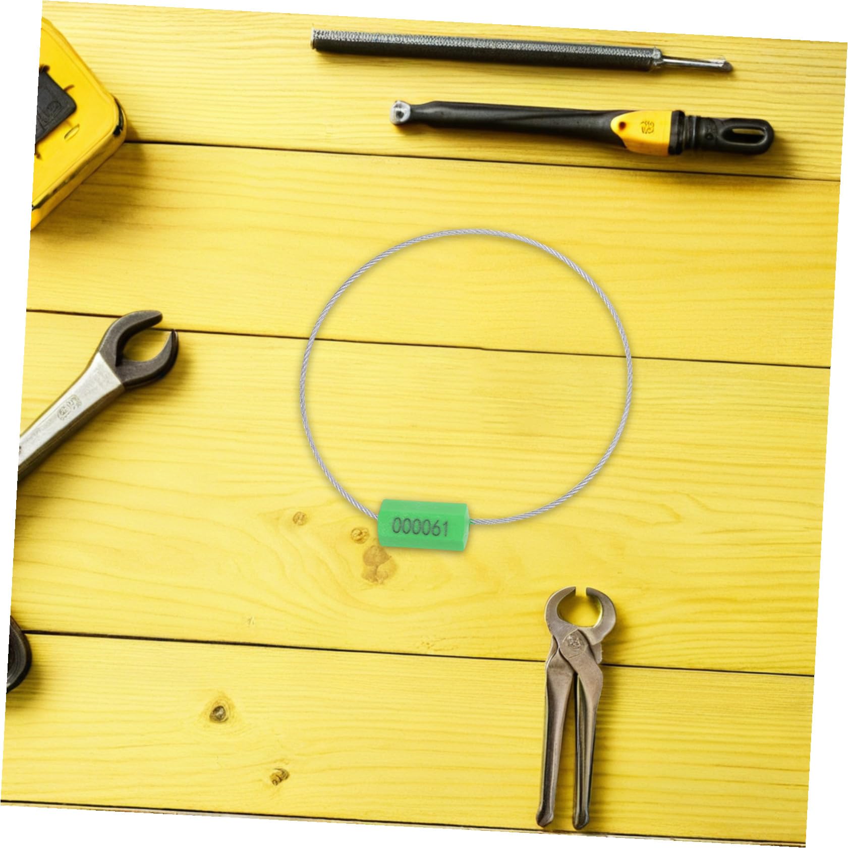 Sigilli di Sicurezza per Cavi in Filo Zincato Resistenti alla Corrosione Numerazione da 0 a 100 per Sigillatura Carichi e Serbatoi 100 Pezzi Verde Abs