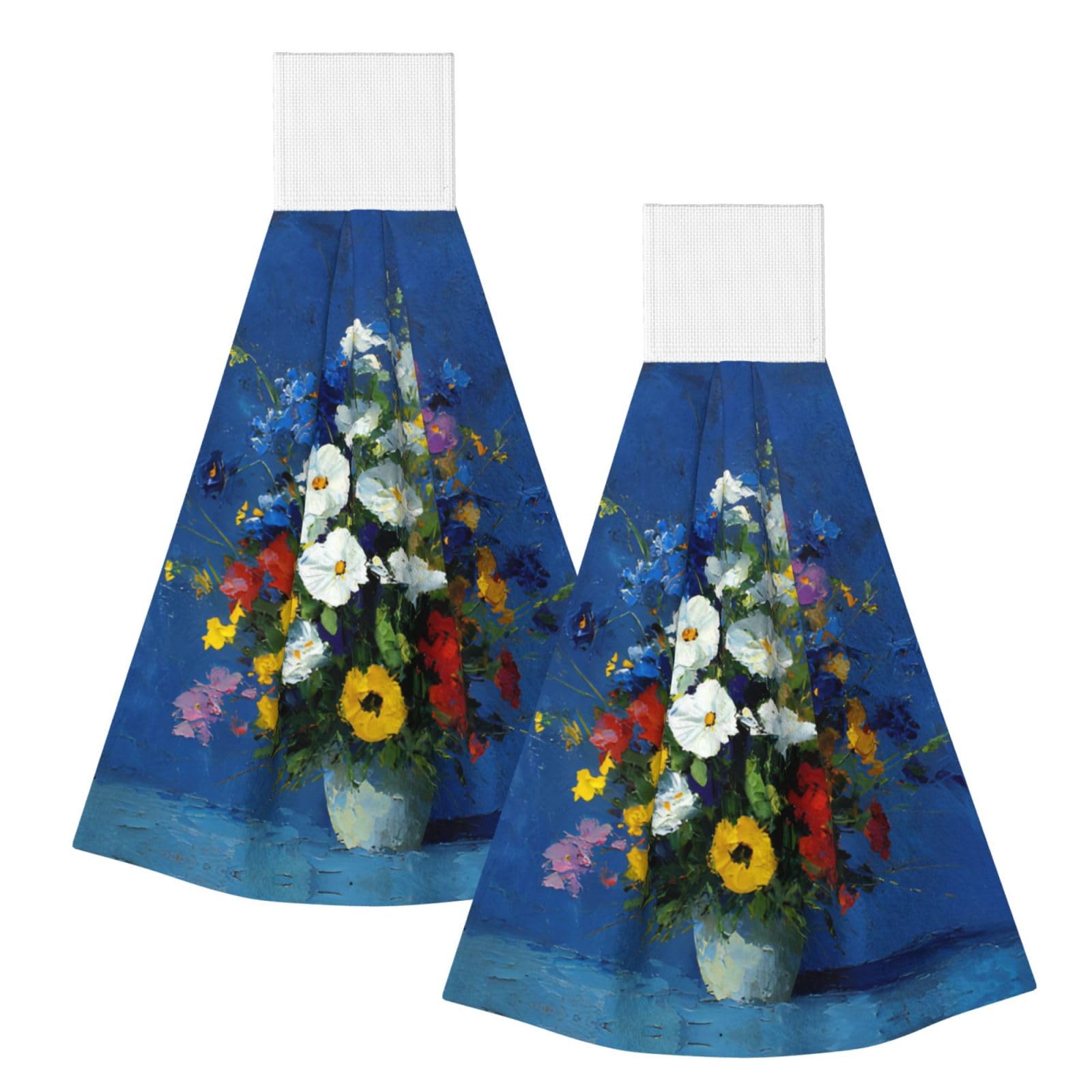 JUANYQME Bouquet Printing Hanging Coral Fleece Towel Super Absorbent Soft Towel, Fluffy And Light Quick-Drying Noodles.