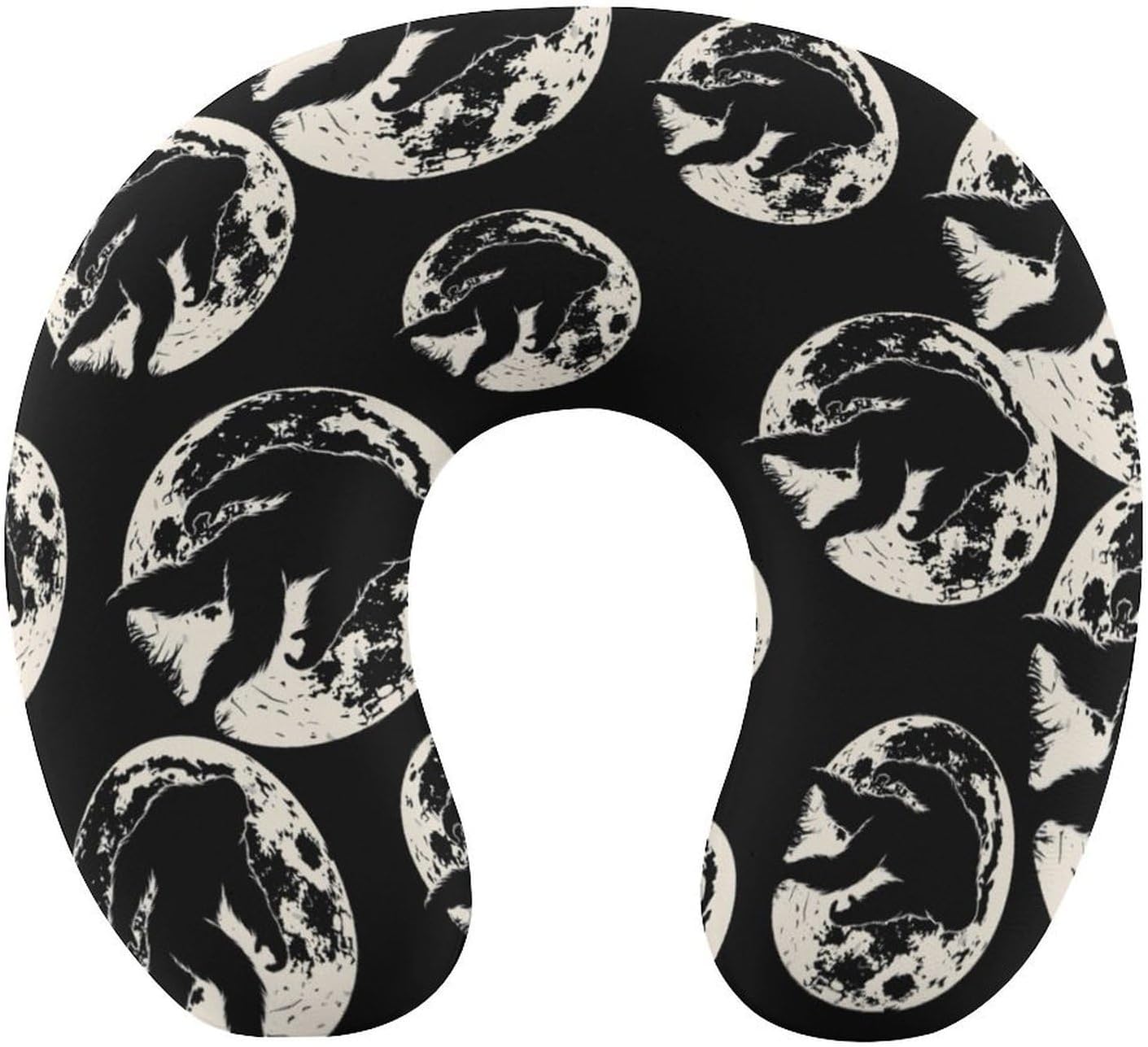 Full Moon Bigfoot Travel Pillow U Shape Neck Pillow Washable Pillowcase for Sleeping Chair