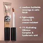 E.l.f. Glam doux Satin concealer, moyenne couverture pour les blemishes & Under-Eye, Résistant à la créase, Long Lasting, Vegan & Sans cruauté, 12 Juste chaud