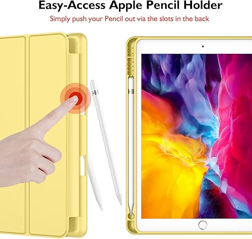 Miniatura 68 de iMieet Funda para iPad 9.7 (modelo 2018/2017, 6ª/5ª generación), funda inteligente con portalápices y parte trasera de silicona suave de piel