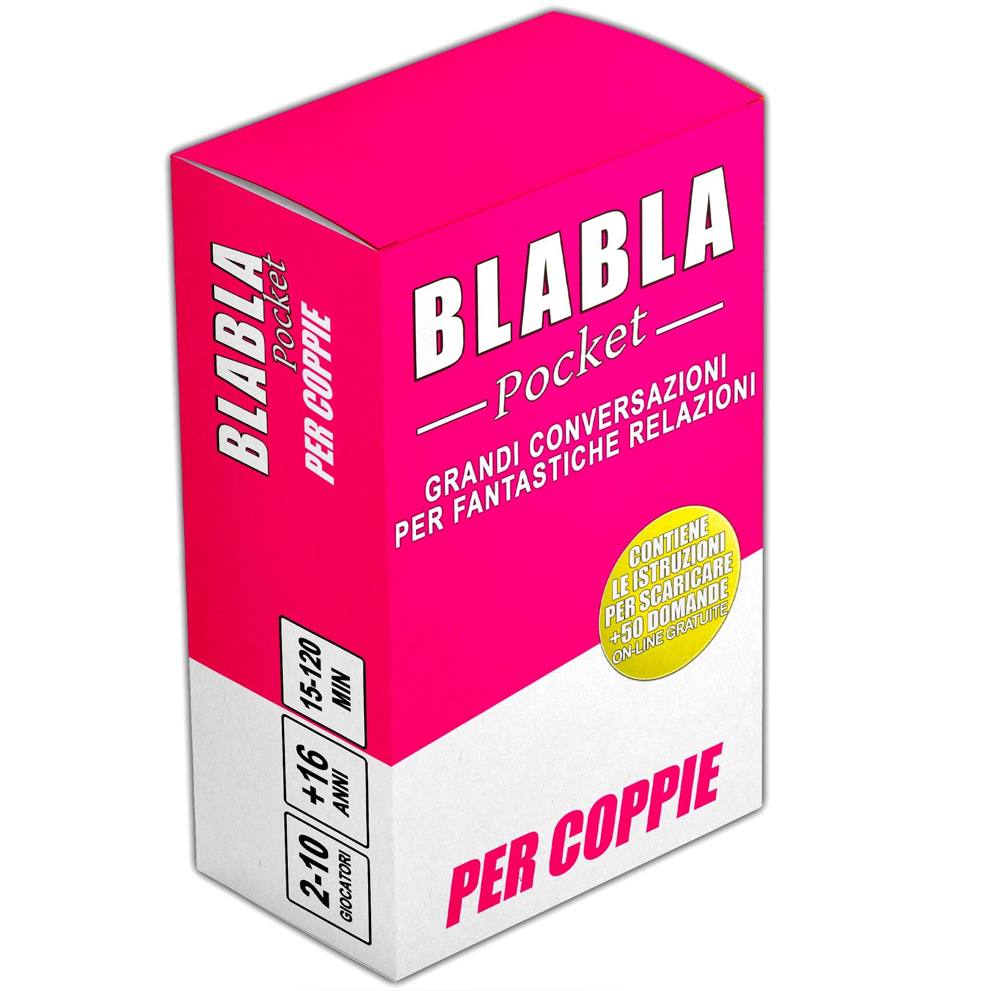 BLABLA Pocket PER COPPIE | Giochi da Tavolo per Adulti e Ragazzi - Gioco per Coppia - Carte da Conversazione per Conoscersi - Idee Regalo per Uomo e Donna, San Valentino, Anniversario, Compleanno