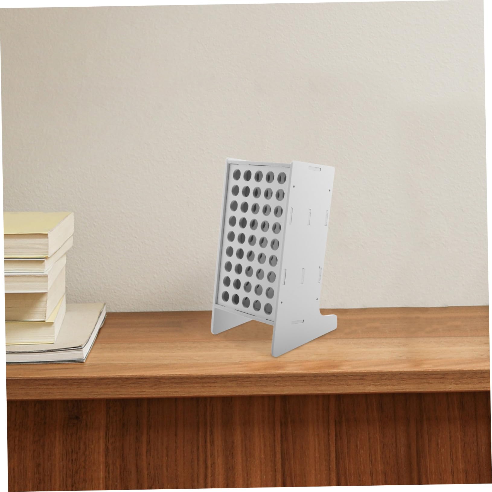 Organizzatore Portapenne e Design Inclinato Bianco 45 Fori in Plastica Multi Funzionale per Festa Scuola Decor, per Ragazzo Ragazza in Scuola e Asilo