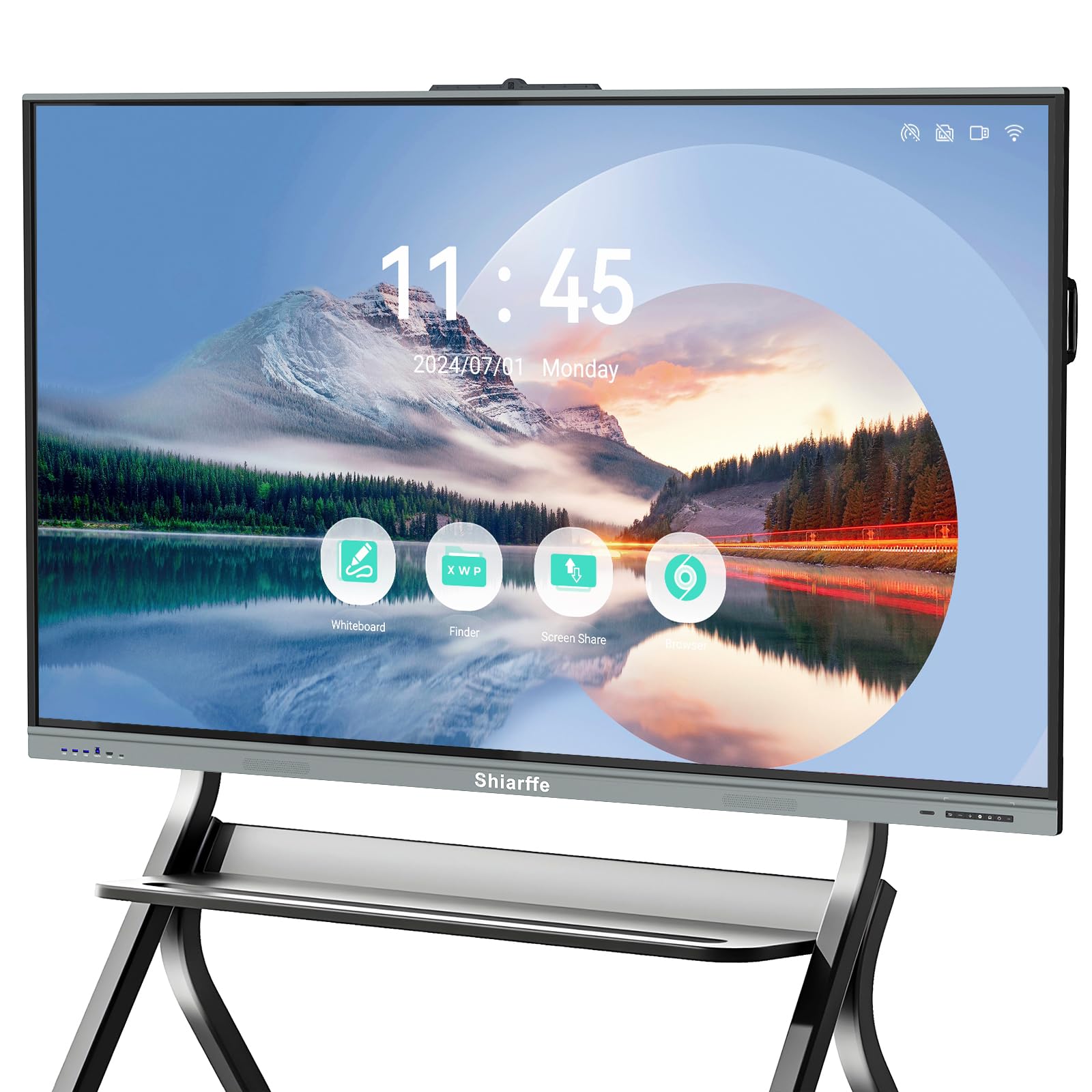 Shiarffe 75 Inch Smart Board 4K UHD Smartboard Interactive Whiteboard with 48MP Camera, 8-Array Microphone, Touchscreen Digital Whiteboard for Classroom Office Home