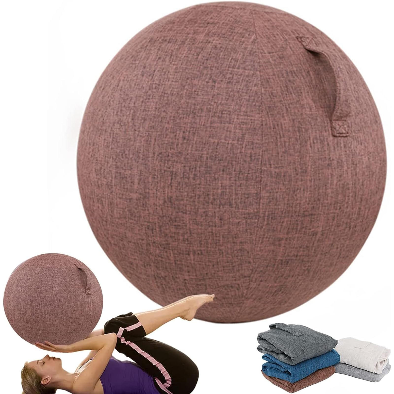 Fizyo Ballon De Gymnastique 65 Cm Avec Pompe - Ballon Pilates Antidérapant Pour Fitness Et Rééducation