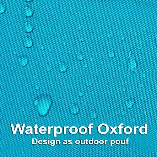 Miniatura 5 de SXBCyan Funda otomana cuadrada impermeable para puf sin relleno, para exteriores, playa, jardín, puf, puf, asiento de salón, taburete de futón