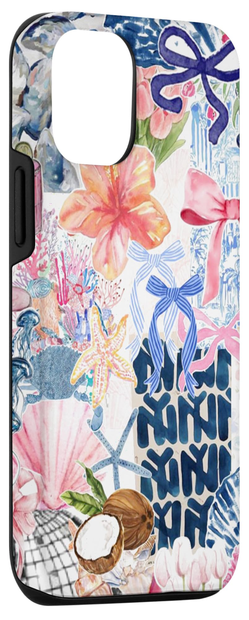 Beachy Blue Coquette Collage Preppy and Cute Aesthetic Case for iPhone 12/12 Pro - Image 3