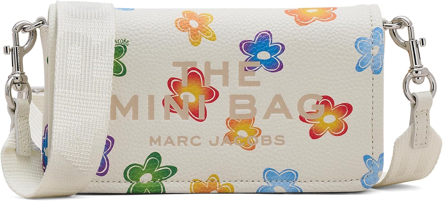 Marc Jacobs Womens The Wild Daisy Leather Mini Bag White Multi One Size One Size