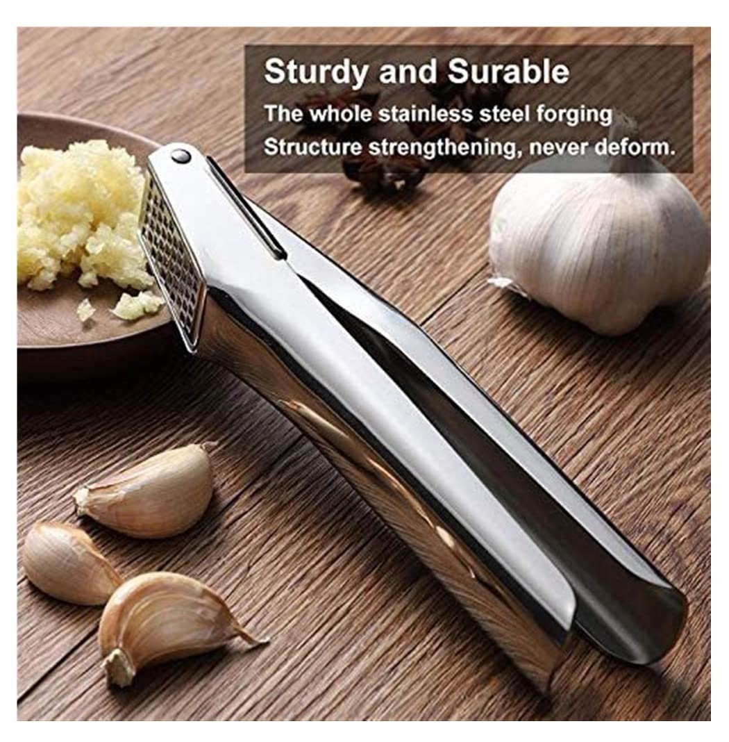 Knoblauch Helfer Knoblauchpresse Aus Edelstahl, Professioneller Knoblauchwolf, Leicht Zu Reinigen Küchen Kochen