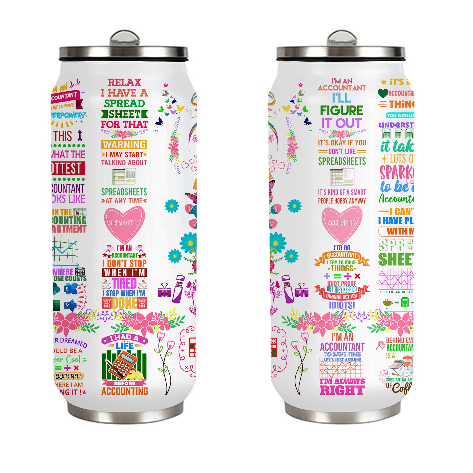 Accountant Gifts for Women Girls, Accountant Stainless Steel Insulated Tumbler With Straw Lid,Accountant Appreciation Tumbler Accountant Coffee Mug 17 OZ