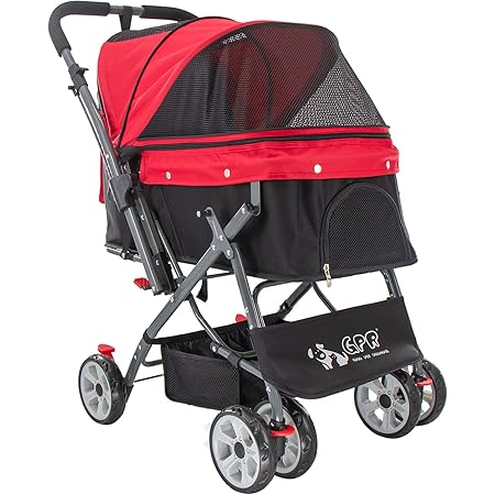 Amazon Gpr ペットカート 犬用ベビーカー 猫バギー 4輪 対面推し可能 前輪360 回転 後輪ブレーキ付 メッシュカバー リード2本付き カゴ収納 背面ポケット 軽量 折りたたみ 組み立て簡単 ペットバギー 小型犬 中型犬 多頭 介護 散歩 耐荷重25kg レッド Gpr カート 通販 Amazon Gpr ペットカート 犬用ベビーカー 猫バギー 4輪 対面推し可能 前輪360 回転 後輪ブレーキ付 メッシュカバー リード2本付き カゴ収納 背面ポケット 軽量 折りたたみ 組み立て簡単 ペットバギー 小型犬 中型犬 多頭 介護 散歩 耐荷重25kg レッド Gpr カート 通販