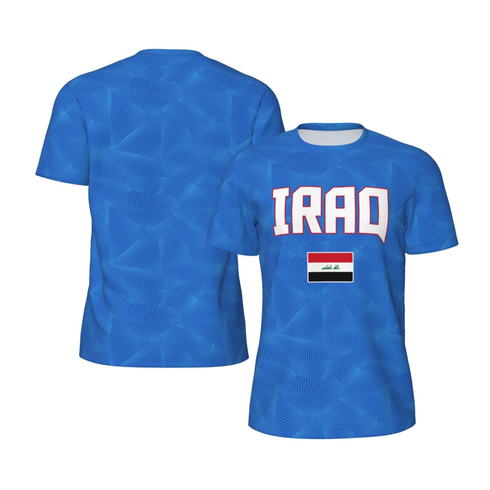 DABOYOZHZH Iraq Flag Cool Iraqans (94) Sports Jersey Mesh T-Shirt 3D Print for Running Cycling Soccer Tennis Fitness Climbing Shirts