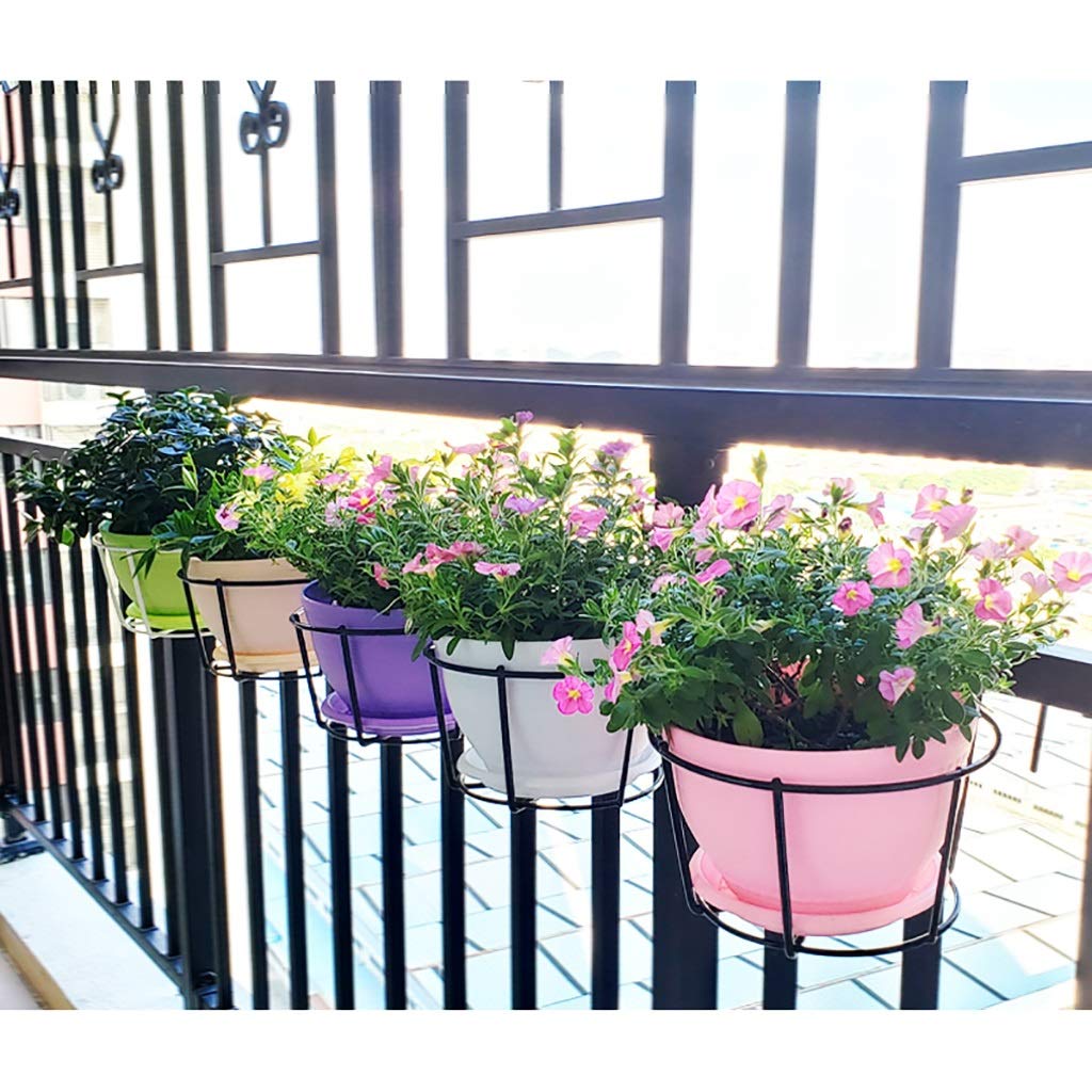 Vaso Fioriera Da Balcone Rettangolare Per Ringhiera Da Esterno Per Fio E Piante Bianco 1