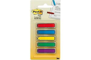 Post-it® Arrow Flags, .47 in Wide, Assorted Primary Colors, 100/On-the-Go Dispenser