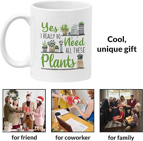 Miniatura 5 de Taza de plantas  Yes I Really Do Need All These Plants  Divertida idea de regalo para amantes de las plantas, para hombres y mujeres, taza de café