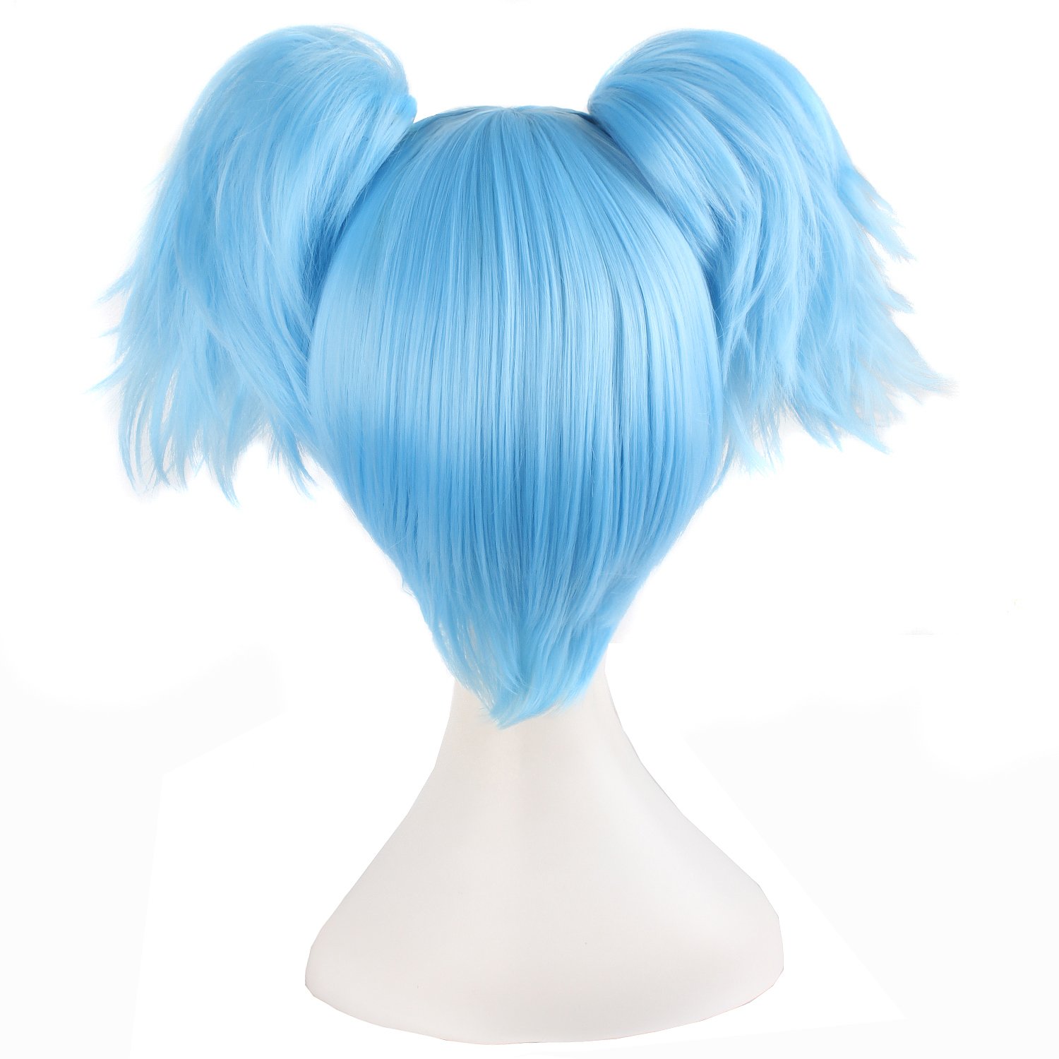 MapofBeauty 12"/30cm Light Blue Three-piece Wig Short Wig Cosplay Wigs - Image 5