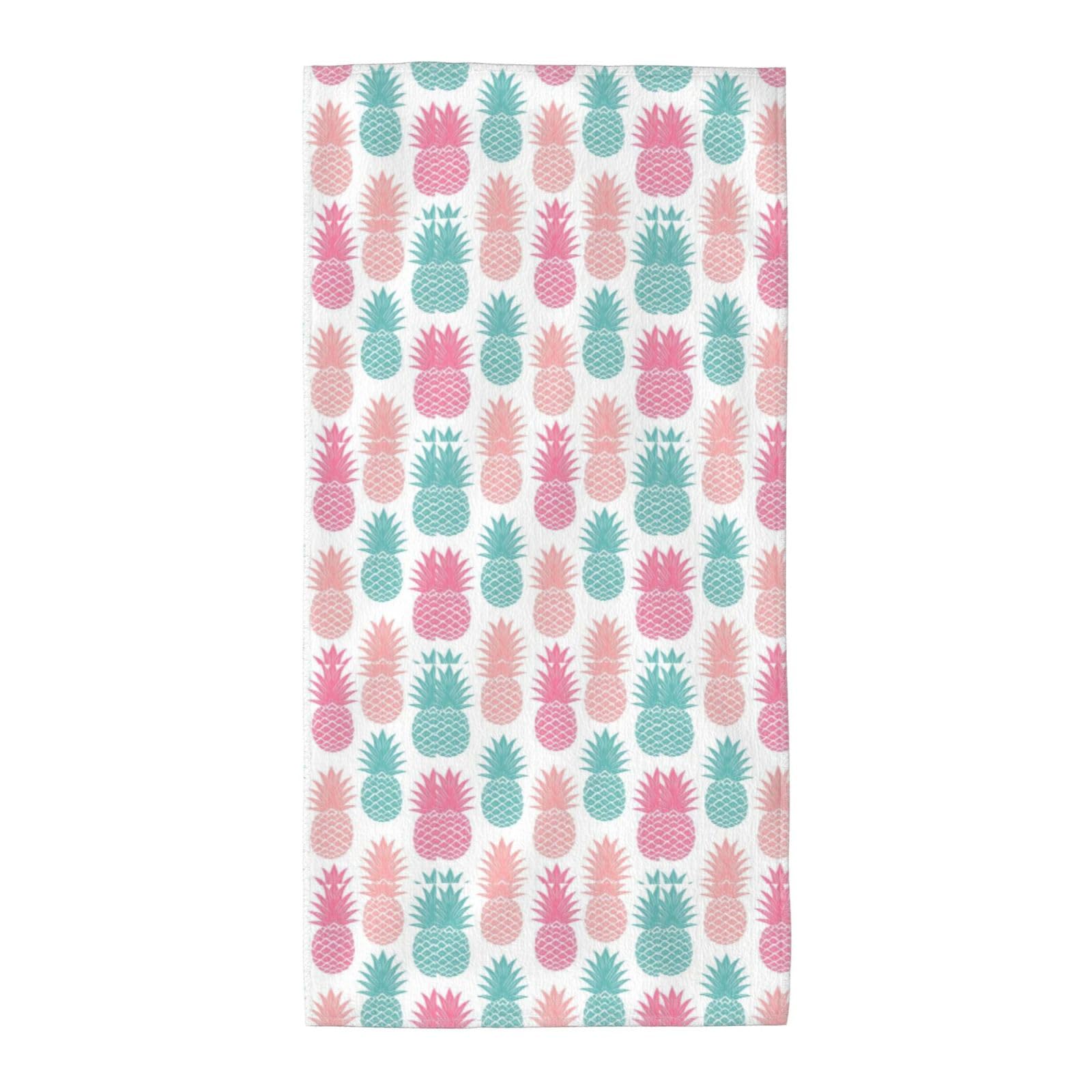 WYCZHY Colored Pineapple Printed Quick Dry Beach Towel For Camping Travel Vacation
