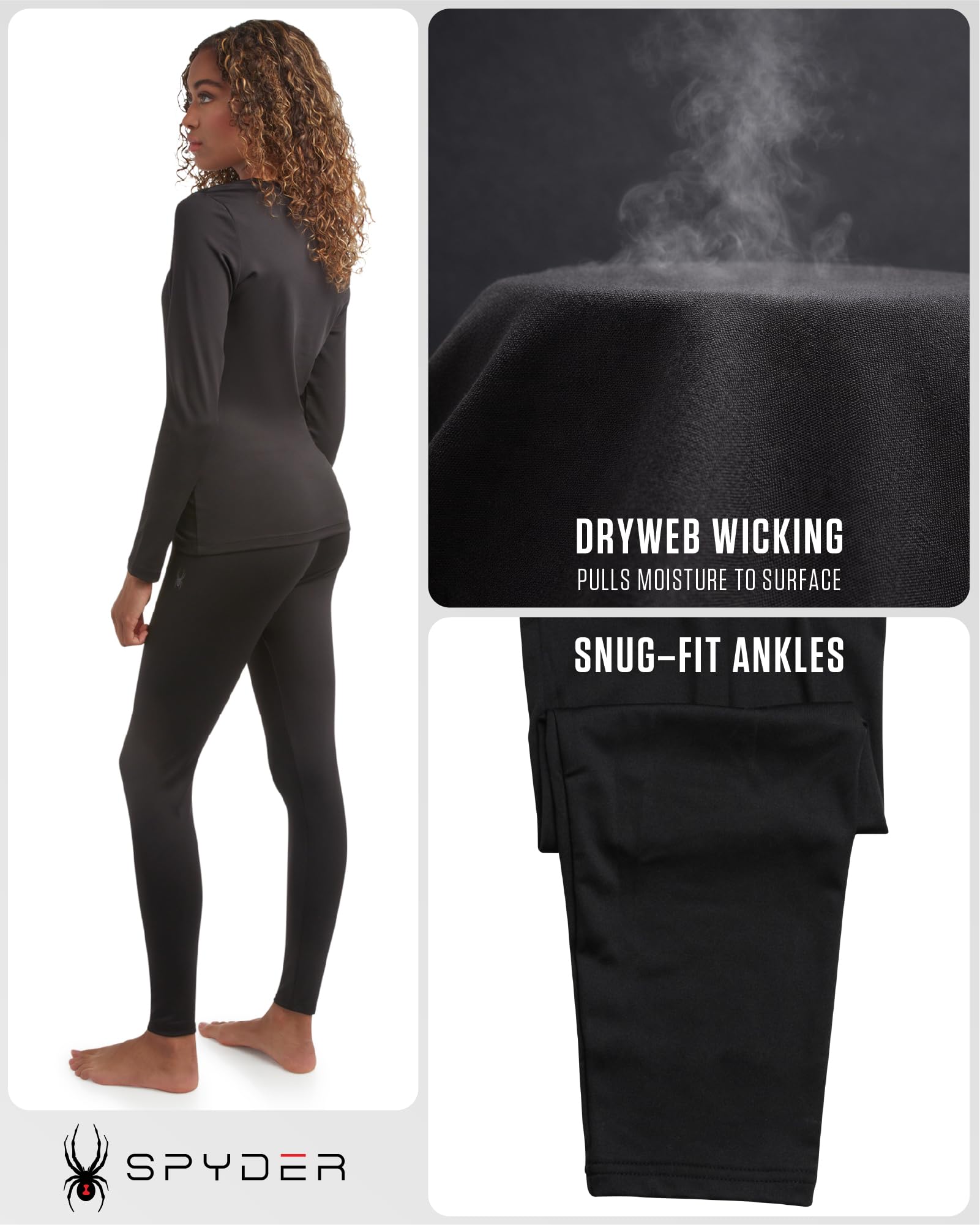 Spyder L Spdr Base Layr Set Juego de Capas Base Mujer (Pack de 2)