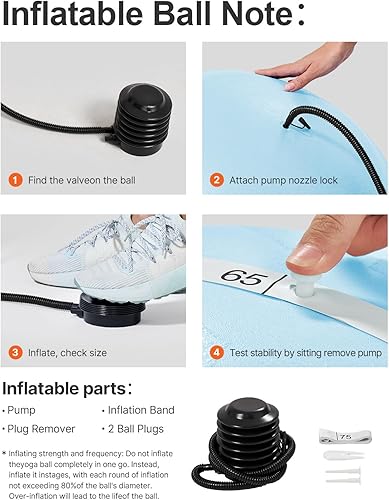 Miniatura 7 de YOTTOY Bola de embarazo  Bola de parto de 0.071 in de grosor para fisio de maternidad y preparación para el parto, yoga y ejercicio para el embarazo