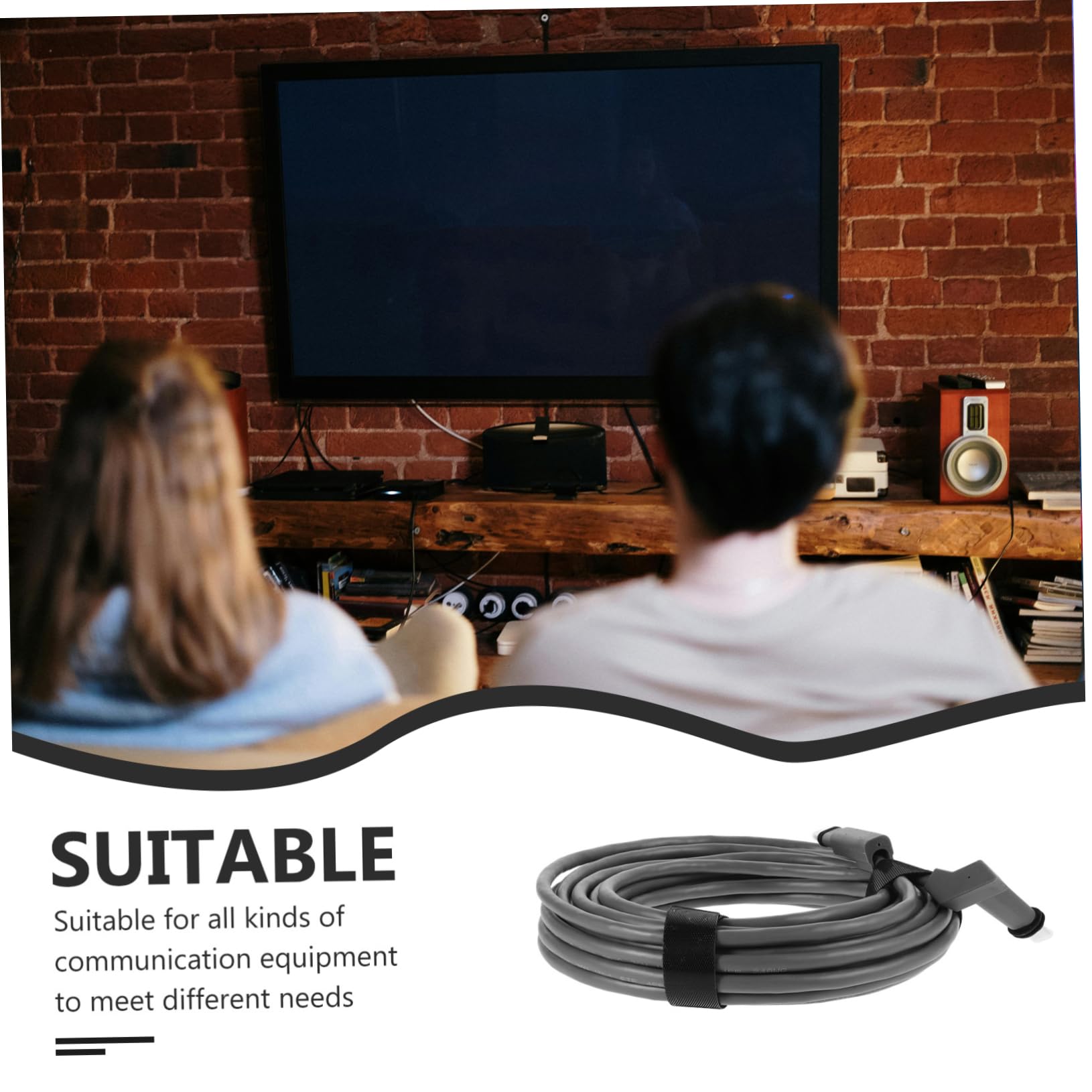 Câble de Prolongation Ethernet Haut Débit, Connexion Stable, Cuivre sans Oxygène et Pvc, pour Équipement de Communication la Maison L’école