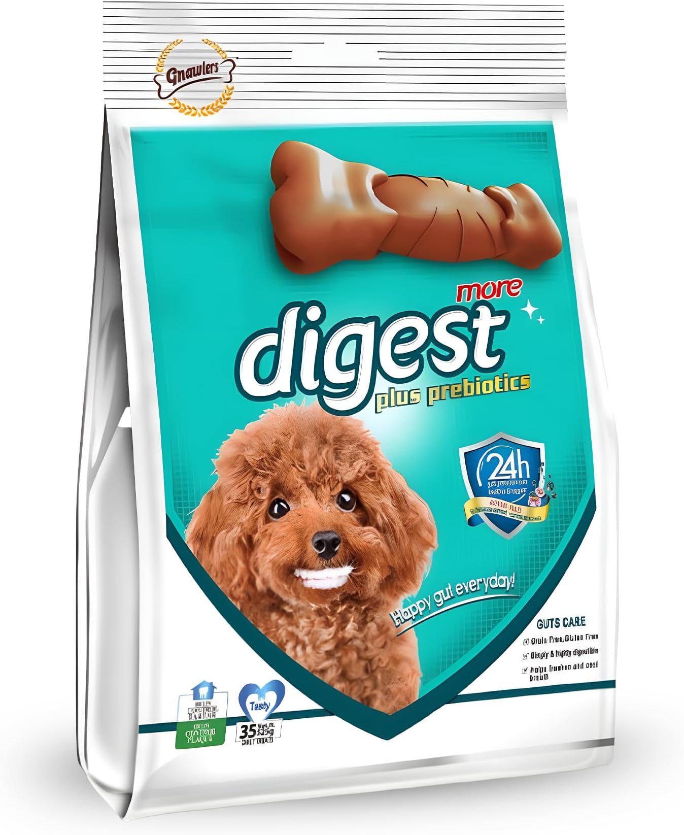 Digest More Plus Prebiotics, Dental Chew Bone for Dogs Medium, 525 g