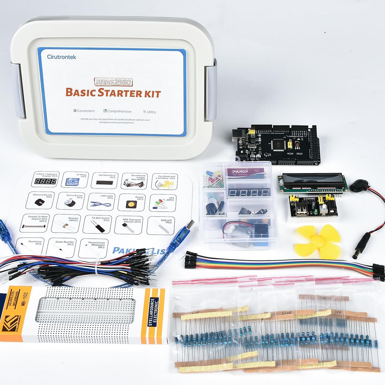 Mega R3 2560 Project Starter Kit Compatible with IDE - Including 16 Tutorials