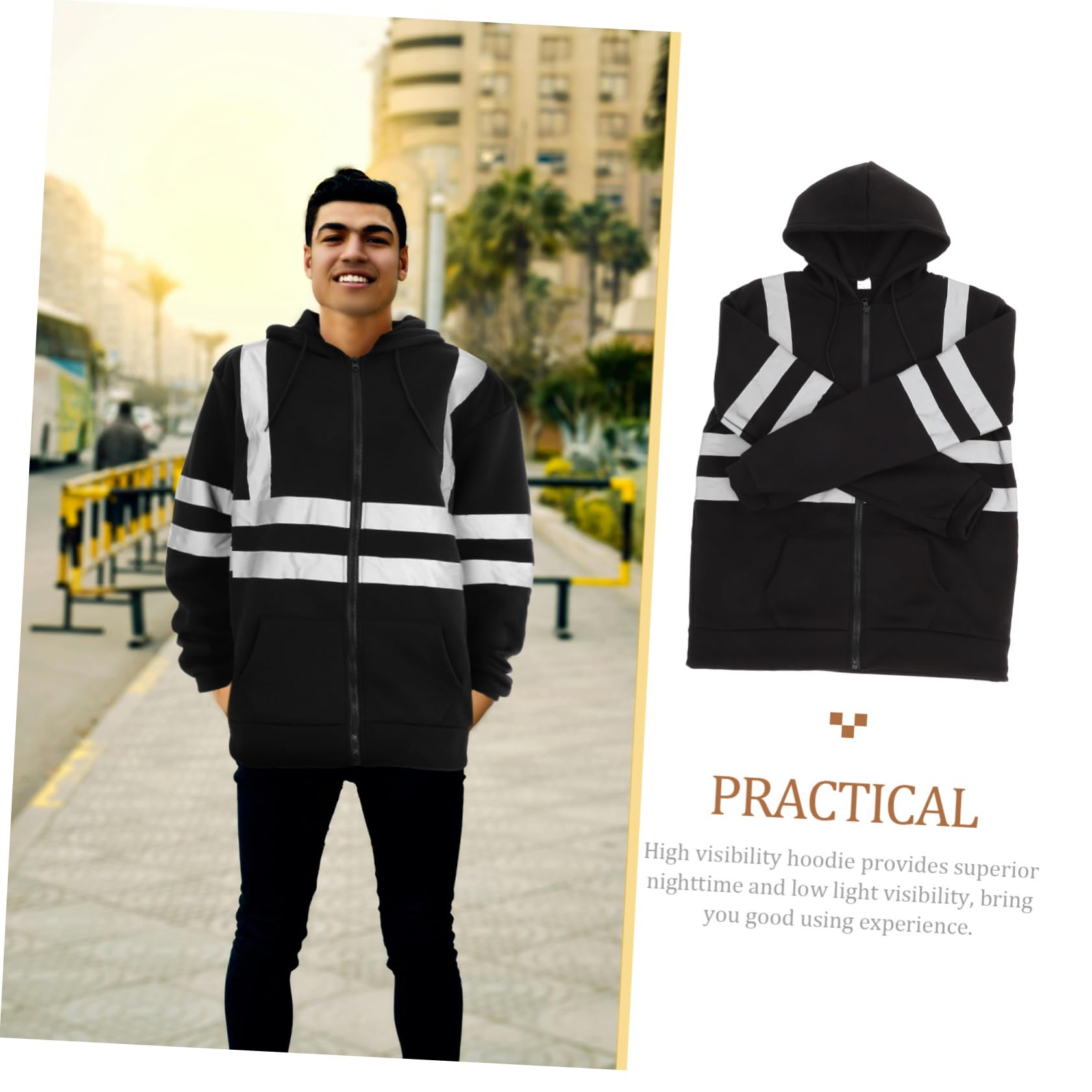PACKOVE Reflectante Saneamiento Ropa De Trabajo De Los Hombres Mono Trabajo Mono para Hombres Sudaderas con para Hombres Hombre Mono Los Hombres Sudaderas con Las