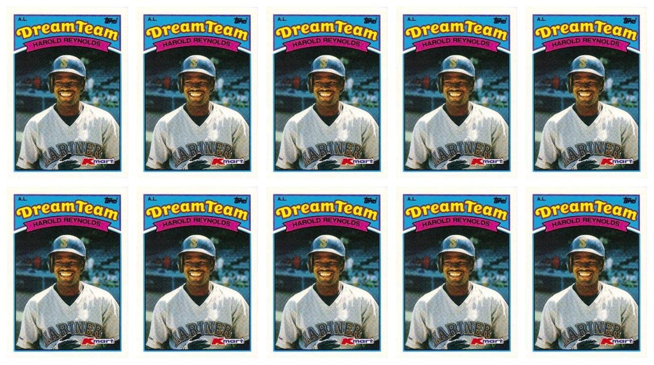 Amazon Com 10 19 Topps K Mart Dream Team Baseball 13 Harold Reynolds Trading Card Lot Seattle Mariners Collectibles Fine Art