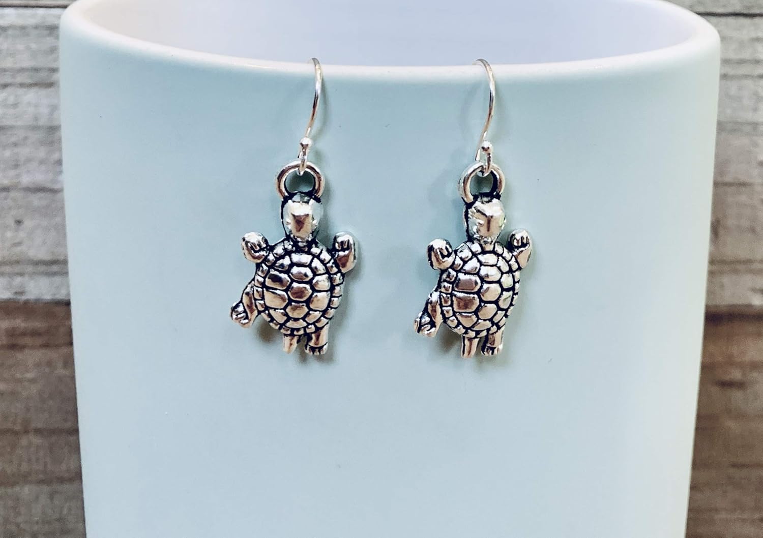 Sea Turtles on Sterling Silver Earrings Beach Jewelry Women Handmade Sundance Dreams Designs Boho