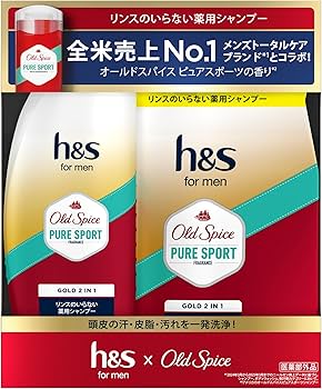 Amazon | h&s for men ゴールド 2in1 オールドスパイス ピュアスポーツ