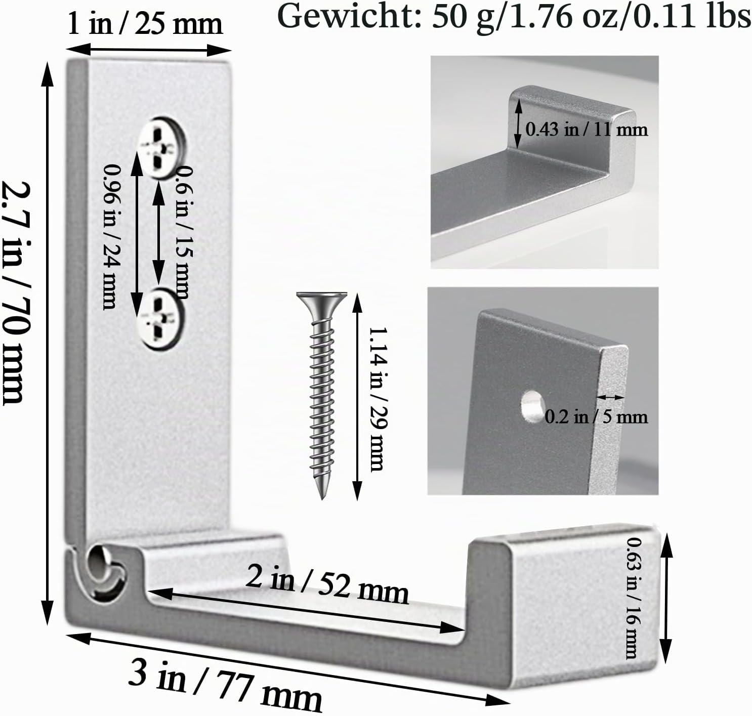 Silver 2pcs