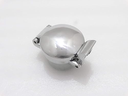 Royal Crusaders Monza - Tapa de depósito de combustiblegasolina de 2.5 pulgadas (tipo plegable) con cuello de relleno de acero
