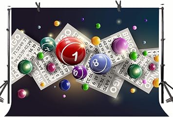 9x6ft Lottery Photography Background Winning Ball Bingo Backdrop Photo Props LYST633
