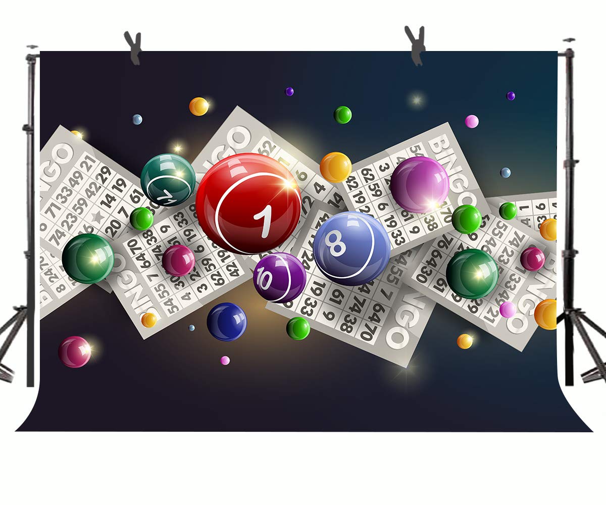 SSCSTS 9x6ft Lottery Photography Background Winning Ball Bingo Backdrop Photo Props LYST633