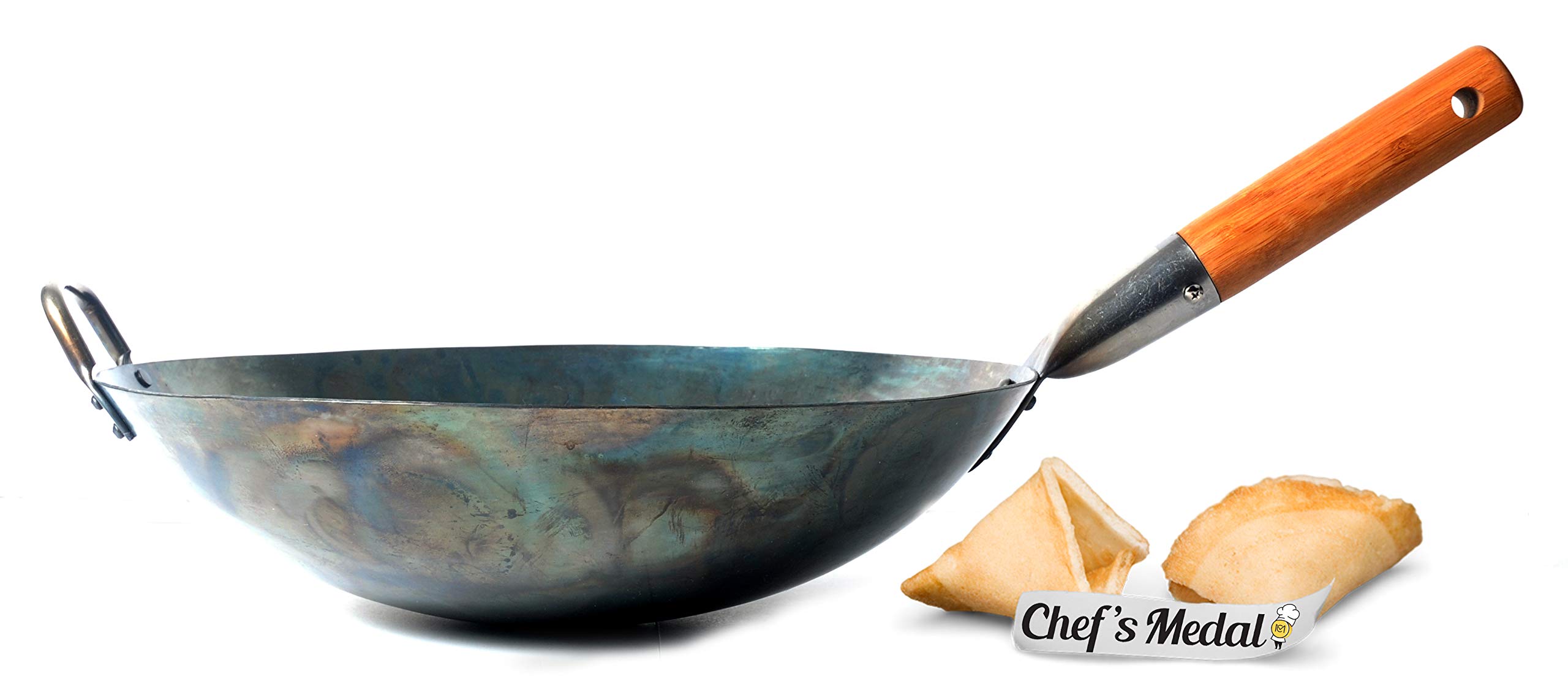 Yosukata Carbon Steel Wok Pan 14 “ Woks and Stir Fry Pans Chinese