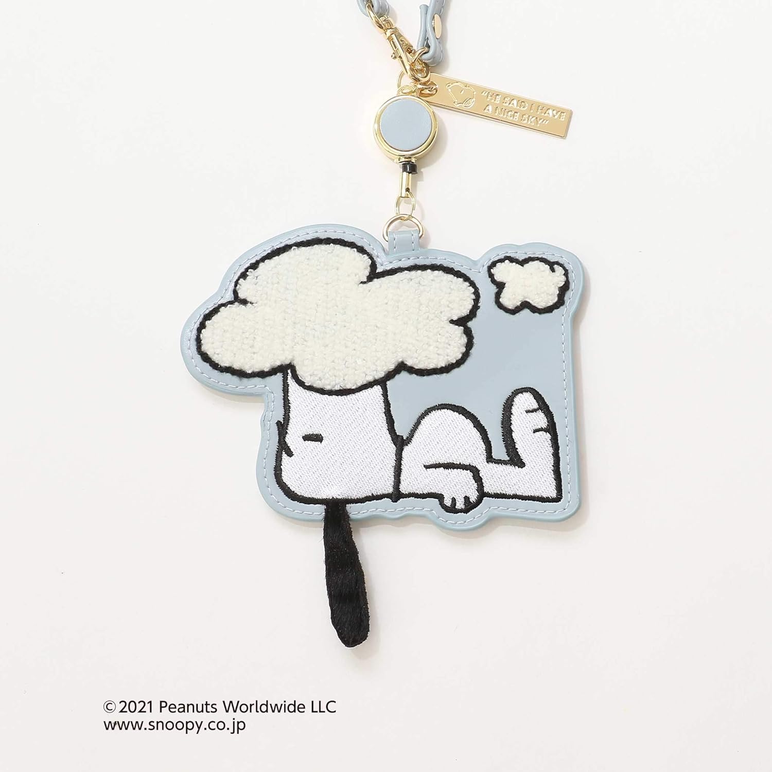 Amazon アフタヌーンティー リビング Afternoontea Living 定期入れ Gu78 Peanuts コードリール付き パスケース ブルー Afternoon Tea 定期入れ