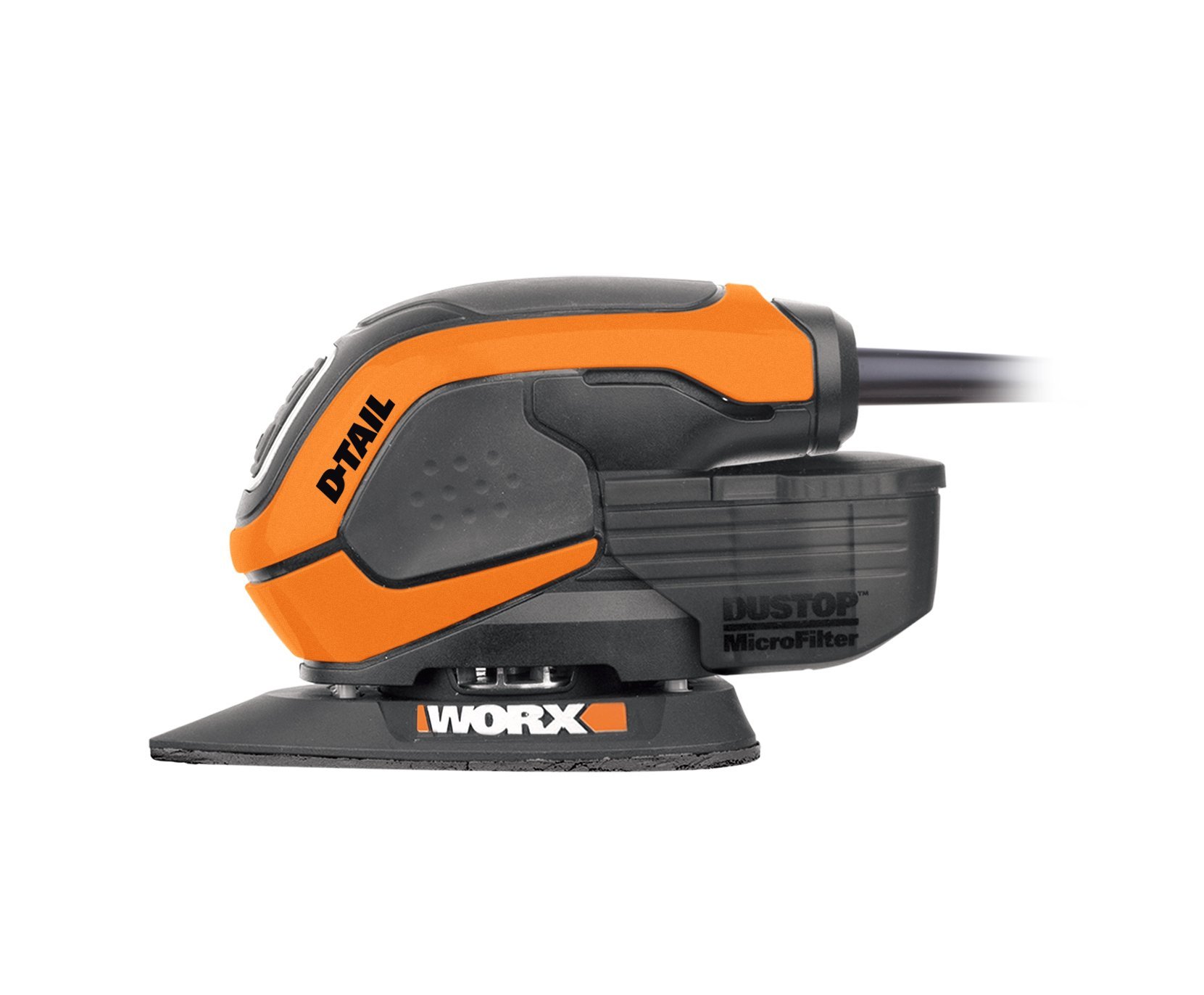 WORX Ponceuse Delta Multifonction 65W WX648, Enlèvement de Matière Elevé sur le Bois, Système de Fixation Rapide de l'Abrasif, Système Anti Poussière, Confortable, Livré Avec Accessoires