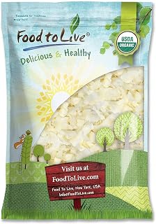 Food to Live Organic Coconut Chips, 3 lbs - Raw Unsweetened Desiccated Flakes, Non-GMO Keto Vegan Bulk Snack for Baking & Toppings