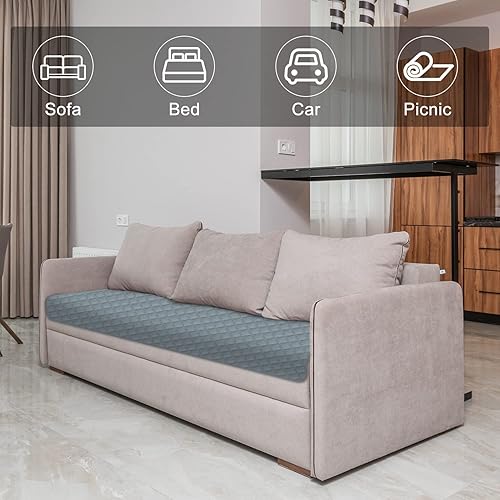 Miniatura 6 de Comsmart Funda impermeable para sofá de perro y gato, manta líquida antideslizante, a prueba de urinario, manta protectora reversible para mascotas,