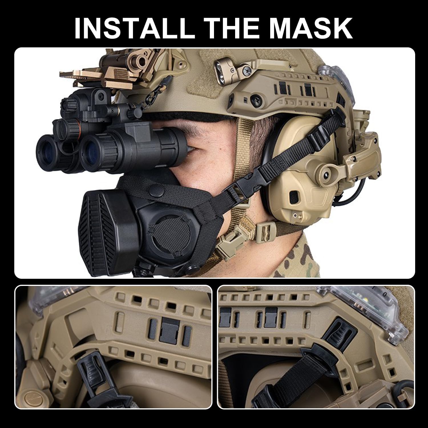 Tactical Helmet ARC Side Rail, Airsoft Tactical Gear Modular Rail System for Fast Helmets, Lights, Cameras, Battery Boxes, Tactical Headphones and Respirators