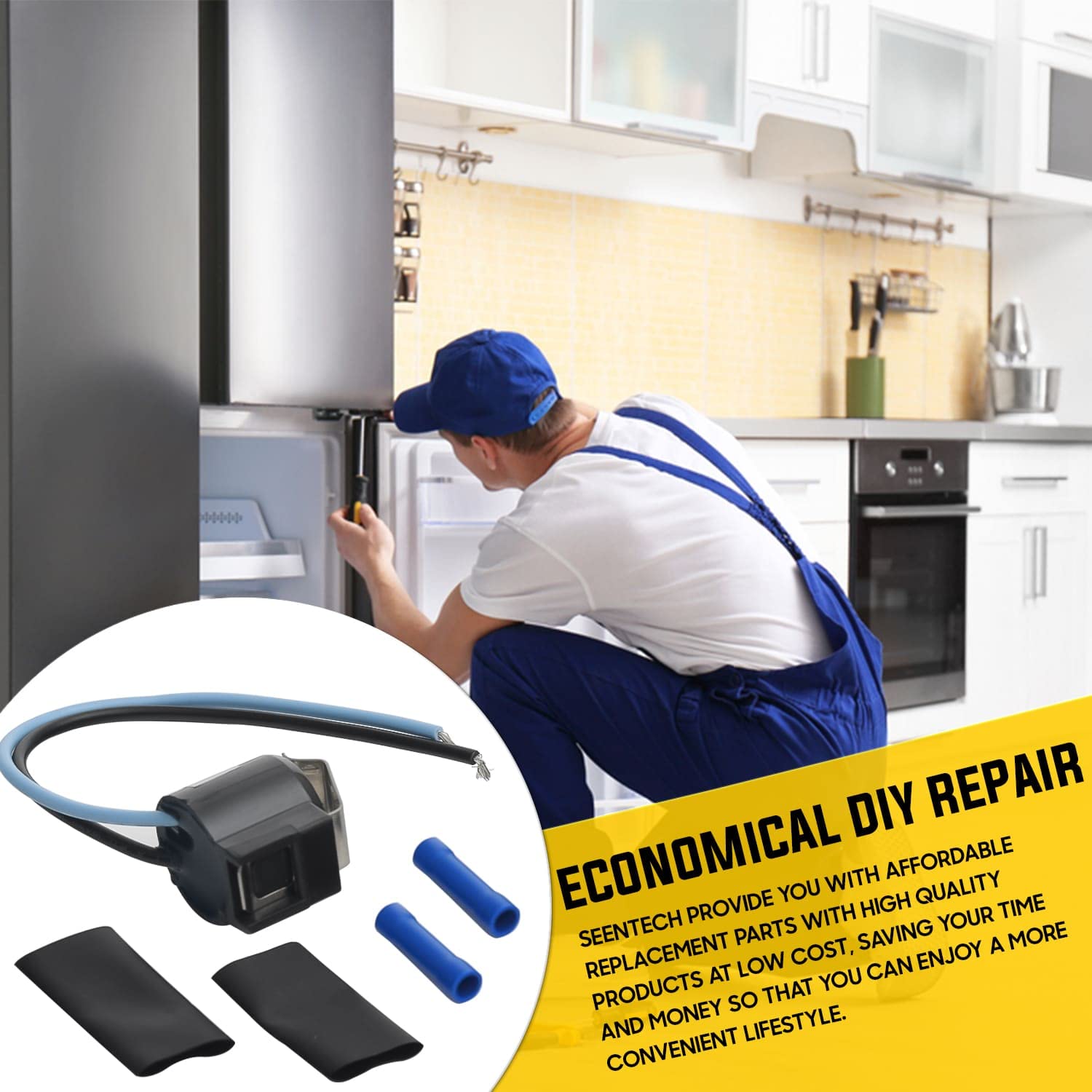 Kit Termostato Sbrinamento Blue Stars 5303918214 Per Frigorifero Frigidaire, Kenmore, Electrolux, Ricambio Originale E Facile Da Installare
