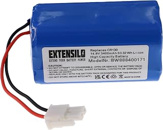 Batería Compatible con Silvercrest SSRA1 Robot Limpieza (3400 mAh, 14,8 V, Li-Ion)
