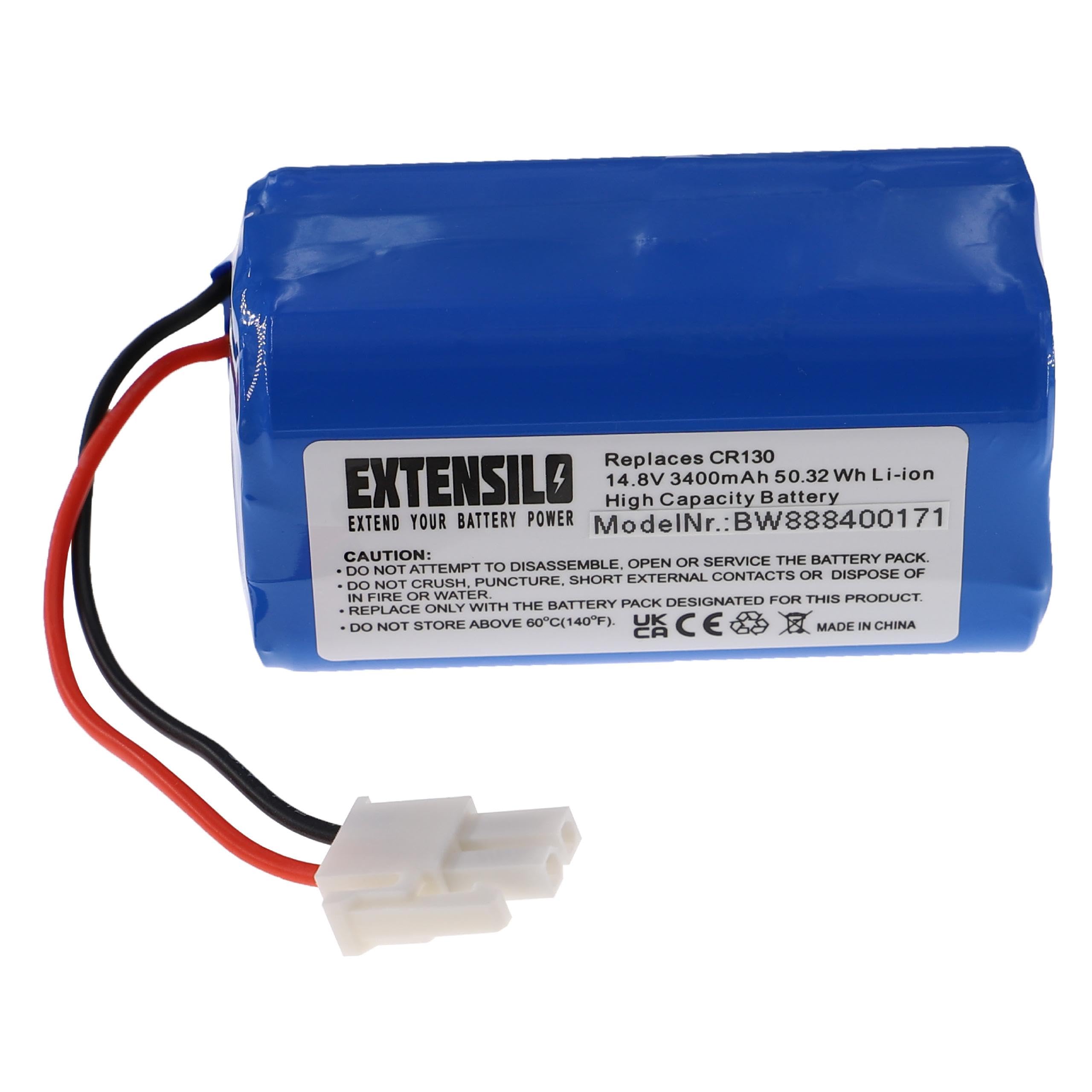 batteria compatibile con Silvercrest SSRA1 home cleaner (3400mAh, 14,8V, Li-Ion)