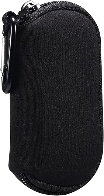 Neoprene Sleeve Earphone Carry Bag Earbud Case Earphone Carrying Case Storage Bag Headphone Mini Pouch for Wireless Earbuds Airpods Bluetooth Headset Case with Carabiner