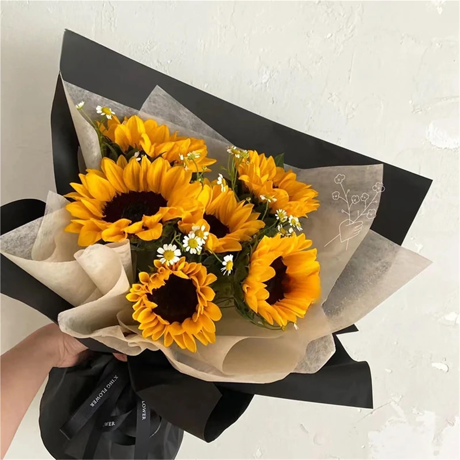 Rouleau de paquet imperméable à l'eau papier fleur enveloppé pour Mariage et Fête