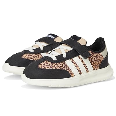 adidas Kids Run 70s 2.0 Elastic Lace Sportswear Shoes (Toddler) Kids Shoes Magic Beige/Off White/Black