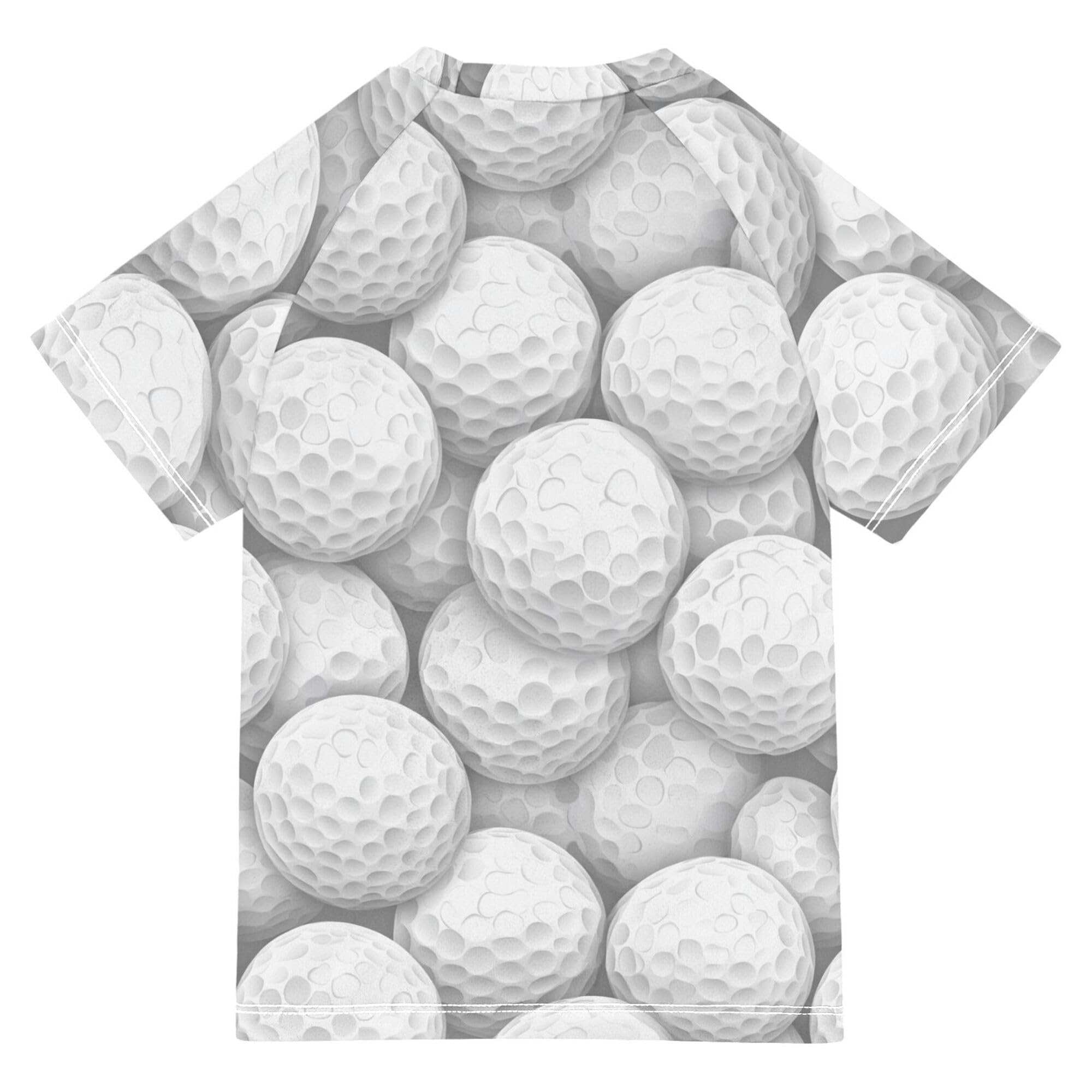 Lacrosse Hockey Ball White Bathing Suit Kids Sun Protection Girl Rash Guard Swimwears Teen Clothing for Teen Boy 9-10Y