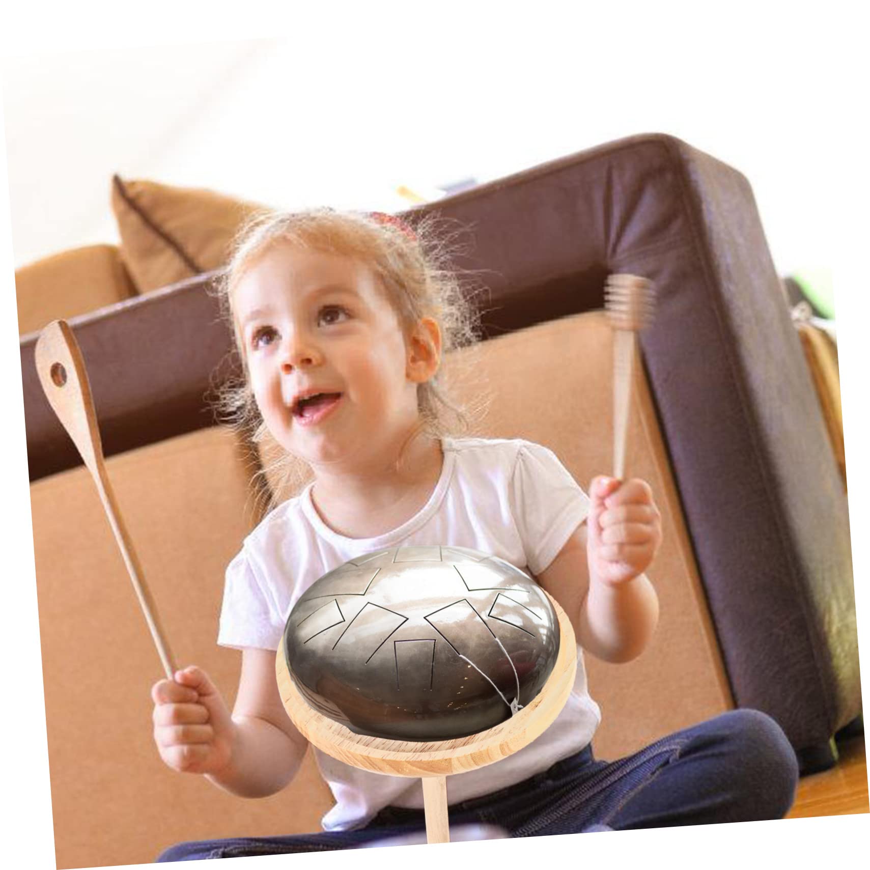 Toyvian Support en Bois Multifonctionnel pour Handpan Support Pratique pour Sons Aériens et Percussion