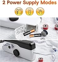 Vista 6 de New portable sewing machine handheld,Hand sewing machine with complete thread set, suitable for DIY quick repair and home use(black)