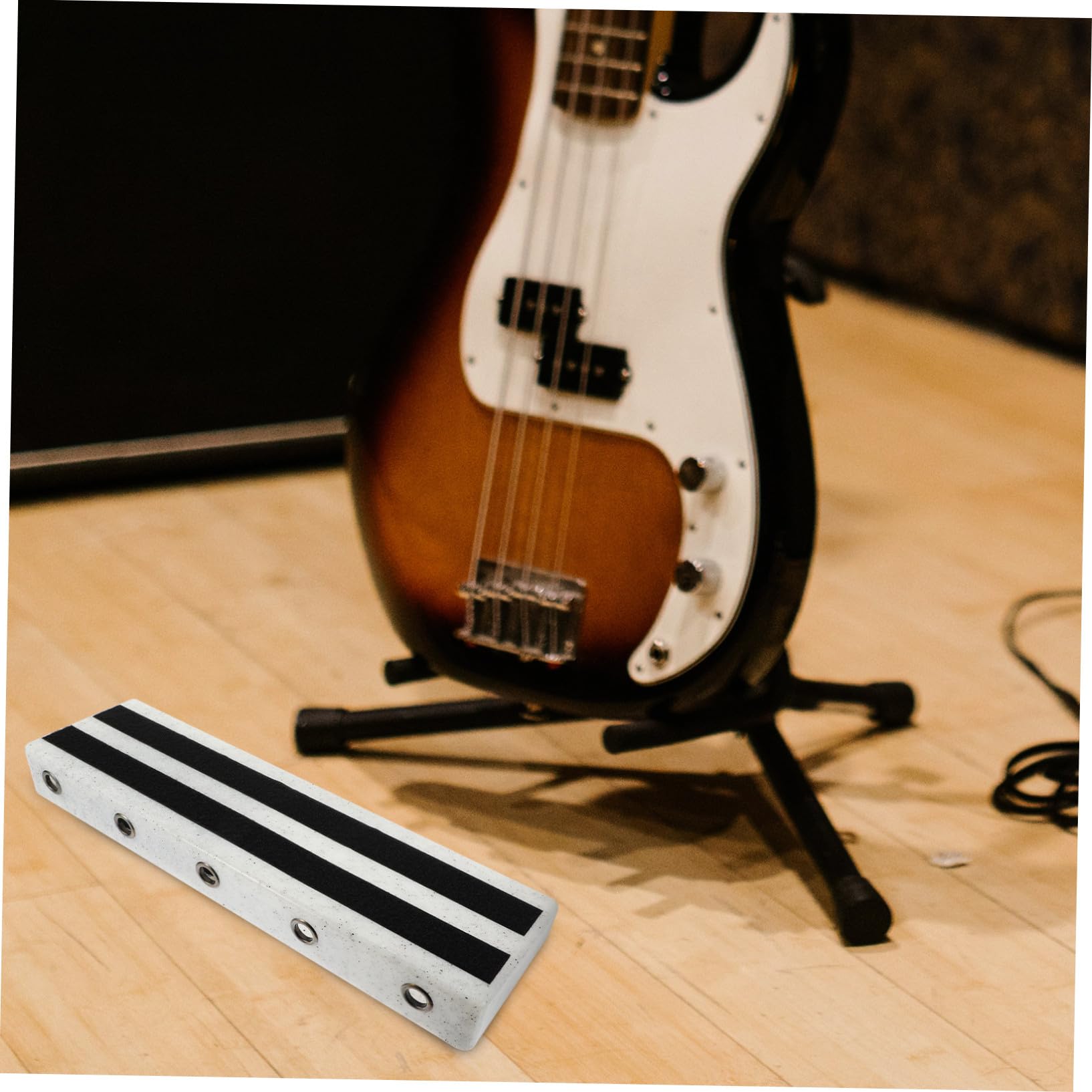 Pedalera de Efectos Color Claro para Guitarra Eléctrica, Placa Pe
